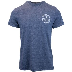 property of utah state champion heathered navy unisex t-shirt